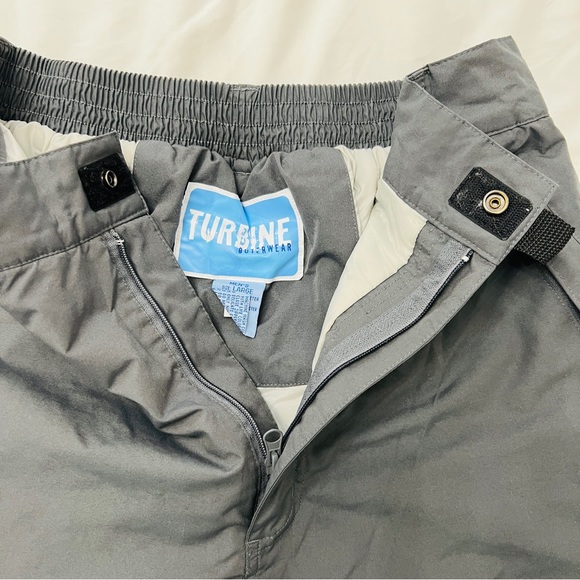 Turbine Outerwear Mens Grey Ski Winter Snow Insulated Pants Large Cargo Pockets - Picture 7 of 12